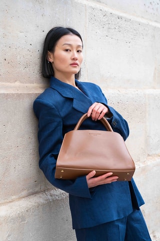 Sac à main en cuir Horizon - Beige