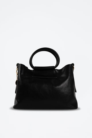 Sac à main en cuir de vachette Savannah - Noir
