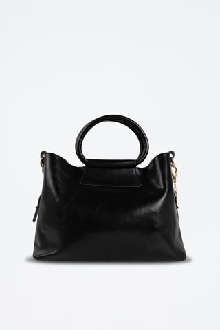 Sac à main en cuir de vachette Savannah - Noir