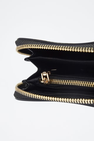 Portefeuille en cuir Jaida - Noir