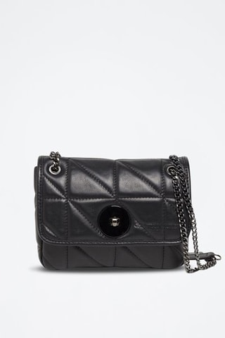Sac bandoulière en cuir Tania - Noir