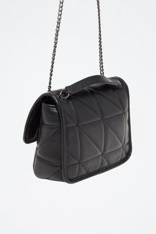Sac bandoulière en cuir Tania - Noir