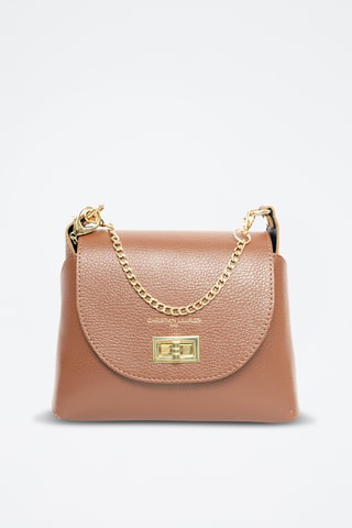 Sac bandoulière en cuir Zia - Marron