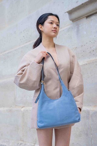 Sac porté épaule en cuir Sierra - Vert