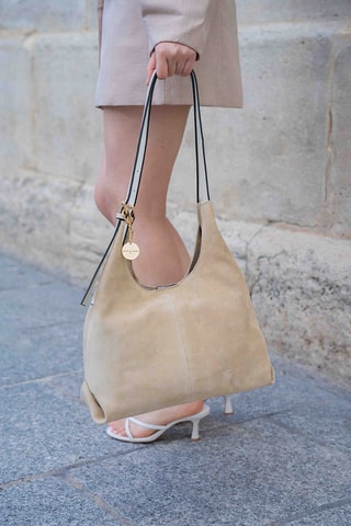 Sac porté épaule en cuir Sierra - Blanc