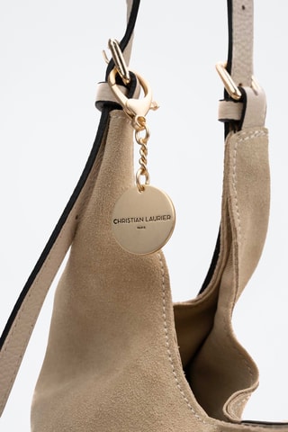 Sac porté épaule en cuir Sierra - Blanc