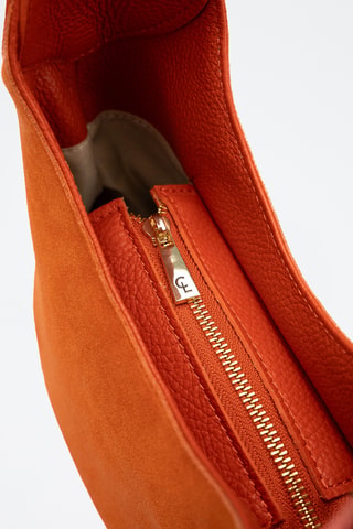 Sac porté épaule en cuir Calma - Orange