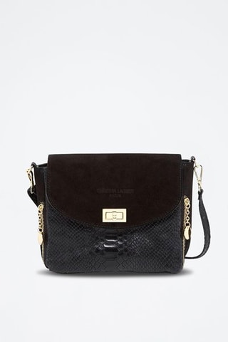 Sac bandoulière en cuir Acil - Noir