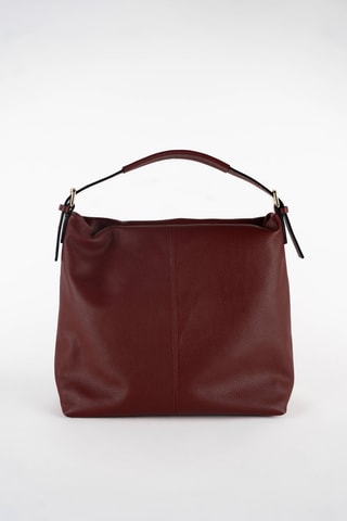 Sac porté épaule en cuir Orient - Bordeaux