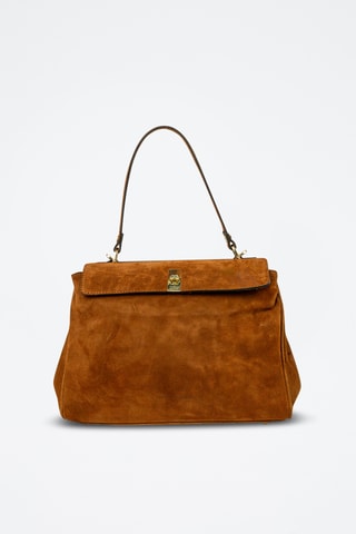 Sac porté épaule en nubuck Ami - Camel