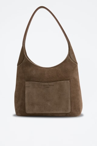 Sac porté épaule en cuir Calma - Taupe
