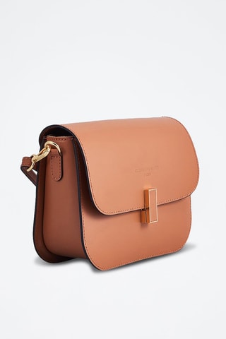 Sac porté épaule en cuir Roma - Camel