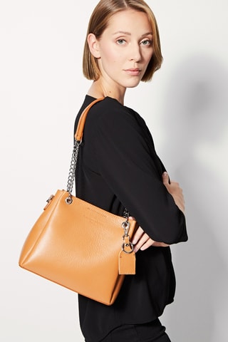 Sac porté épaule en cuir Rachel - Camel