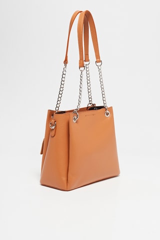 Sac porté épaule en cuir Rachel - Camel