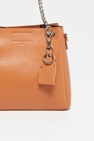 Sac porté épaule en cuir Rachel - Camel
