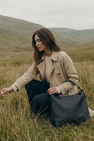 Sac porté épaule en cuir Orient - Noir