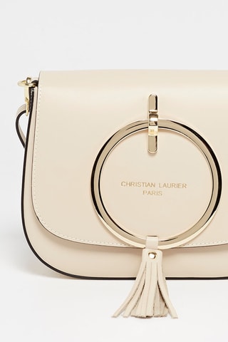 Sac bandoulière en cuir Audrey - Nude