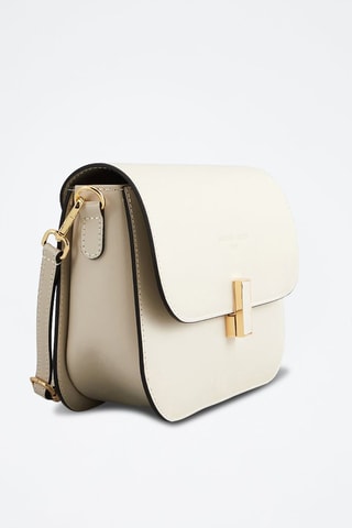 Sac porté épaule en cuir Roma - Beige