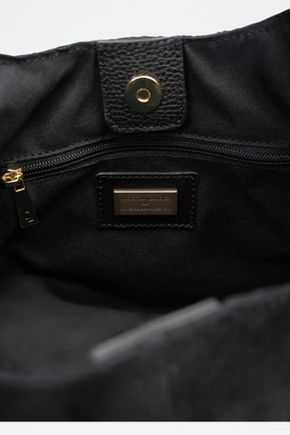 Sac porté épaule en cuir Sierra - Noir
