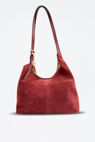 Sac porté épaule en cuir Sierra - Bordeaux