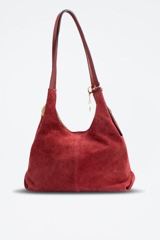 Sac porté épaule en cuir Sierra - Bordeaux