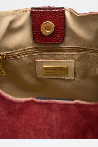 Sac porté épaule en cuir Sierra - Bordeaux