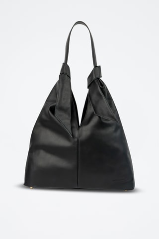 Sac porté épaule en cuir Halo - Noir