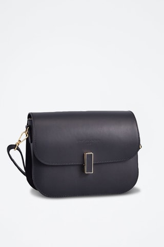 Sac porté épaule en cuir Roma - Noir
