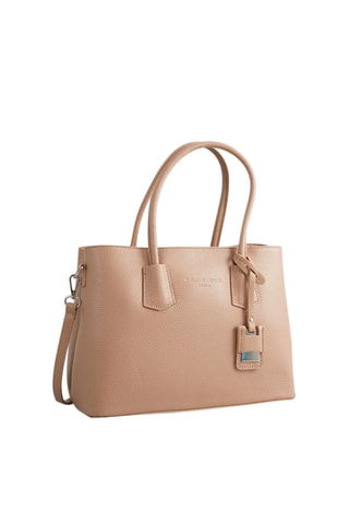 Sac à main en cuir Pia - Taupe
