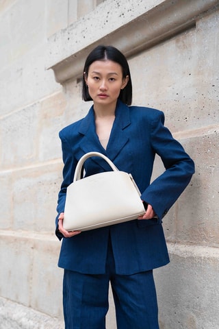 Sac à main en cuir Horizon - Blanc