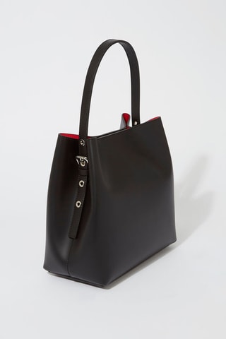 Sac porté épaule en cuir Jeny - Noir