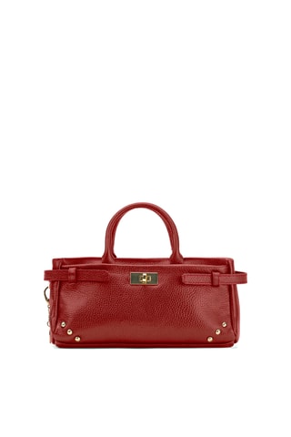 Sac à main en cuir Leana - Rouge