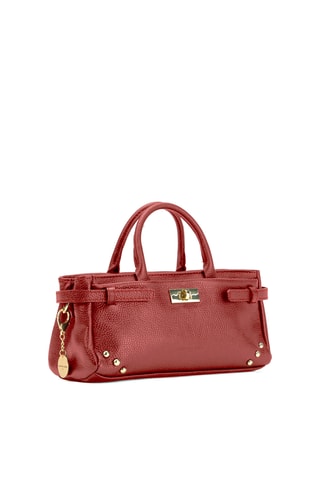 Sac à main en cuir Leana - Rouge