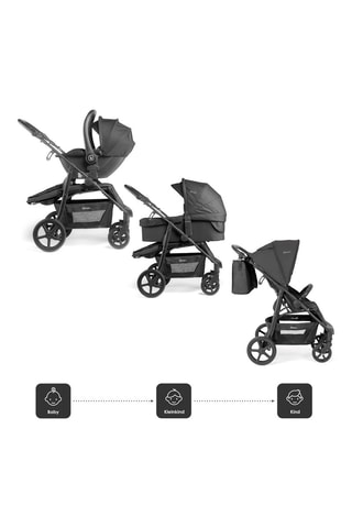 Silla de paseo Evolution 3 en 1 - Gris - Desde recién nacido - hasta 22 kg - Negro