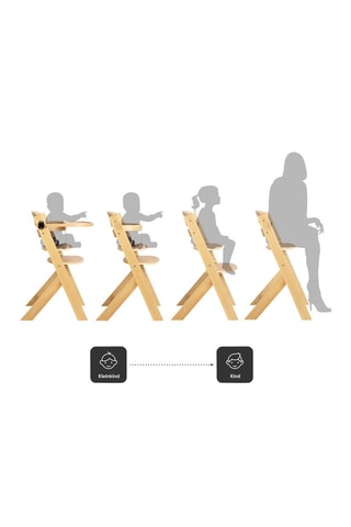 Chaise haute en bois de hêtre Family Pro - Jusqu'à 75 kg