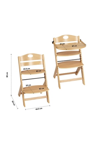 Chaise haute en bois de hêtre Family Pro - Jusqu'à 75 kg