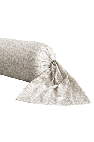 Funda de almohada de satén de algodón 80 hilos/cm² Baroque - Topo