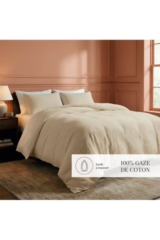 Funda de almohada de gasa de algodón 85 hilos/cm² - Topo