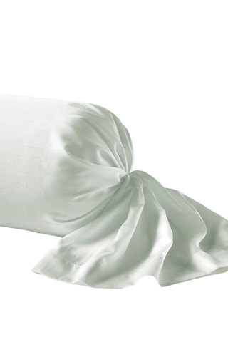 Funda de almohada de satén de algodón 80 hilos/cm² Uni - Verde agua