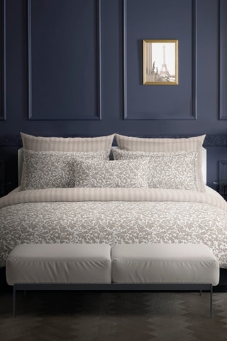 Funda de almohada de satén de algodón 80 hilos/cm² Esprit Damas - Topo