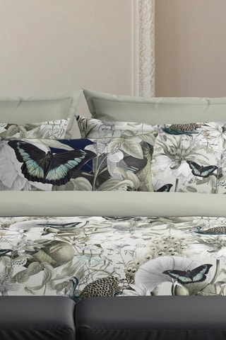 Funda de almohada de satén de algodón 80 hilos/cm² Uni - Verde tila