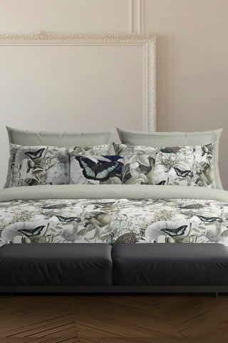 Funda de almohada de satén de algodón 80 hilos/cm² Uni - Verde tila