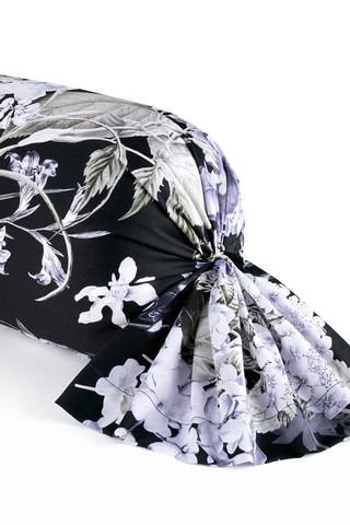 Funda de almohada de satén de algodón 80 hilos/cm²  Hortensia - Azul oscuro
