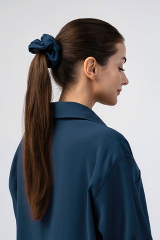 Goma para el pelo de seda Vespera - Azul