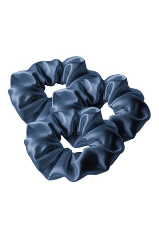 Goma para el pelo de seda Vespera - Azul