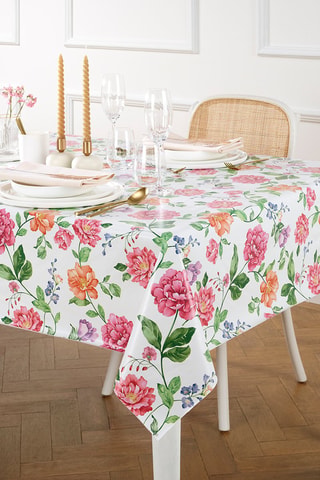 Mantel antimanchas Doule impacients - Verde y rosa