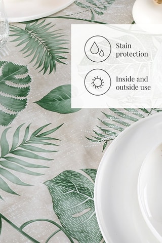 Mantel antimanchas Forêt - Verde y blanco
