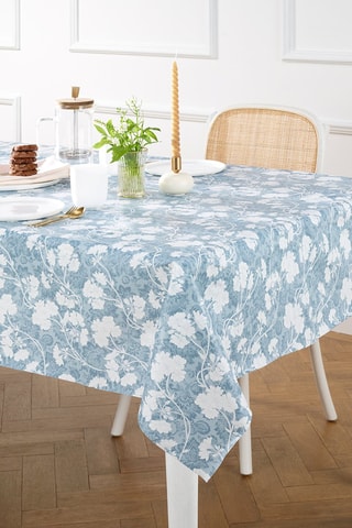 Mantel resinado antimanchas Prairie dentelles - Azul