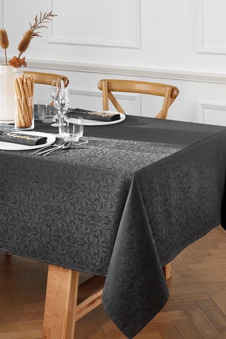 Mantel tejido rectangular Jacquard Baroque - Antracita