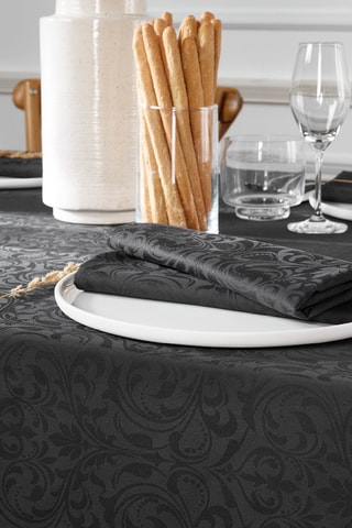 Mantel tejido rectangular Jacquard Baroque - Antracita